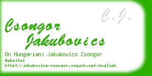 csongor jakubovics business card